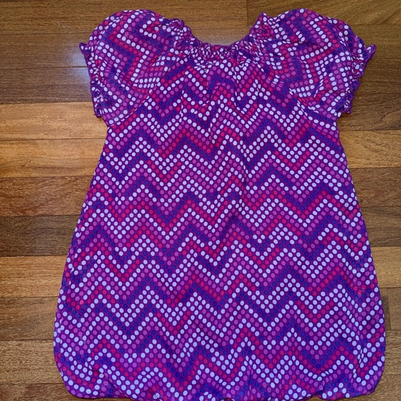 George Vibrant Purple Tunic with Polka Dots - Picture 3 of 3